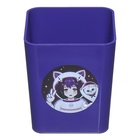 Подставка-стакан для канцелярии пластик ErichKrause Base, Space Anime, фиолетовая - фото 299954895