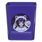 Подставка-стакан для канцелярии пластик ErichKrause Base, Space Anime, фиолетовая - фото 9536449