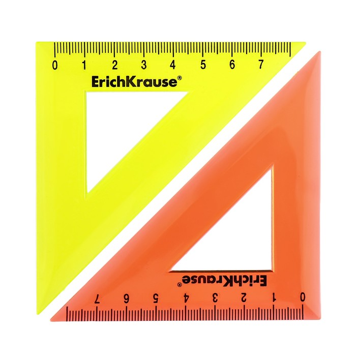 Треугольник 7 см ErichKrause "Neon", 45°, микс - Фото 1