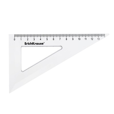 Треугольник 13 см ErichKrause "Clear", 60°, прозрачный