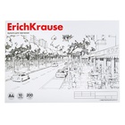 Альбом для черчения А4, 10 листов, блок 200 г/м², на клею, ErichKrause, вертикальная рамка - фото 3855451
