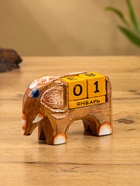 Вечный календарь с кубиками «Слоник», 11×4.5×6.6 см, дерево, МИКС - Фото 1