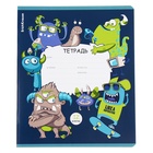 Тетрадь 12 листов в клетку ErichKrause "Monsters", обложка мелованный картон, блок офсет, микс (комплект 10 шт) - фото 23917205