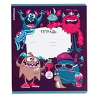 Тетрадь 12 листов в клетку ErichKrause "Monsters", обложка мелованный картон, блок офсет, микс (комплект 10 шт) - фото 23917206