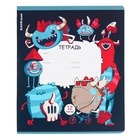 Тетрадь 12 листов в клетку ErichKrause "Monsters", обложка мелованный картон, блок офсет, микс (комплект 10 шт) - фото 23917208