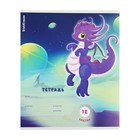 Тетрадь 12 листов в клетку, ErichKrause "Дракончики", обложка мелованный картон, УФ-лак, блок офсет 100% белизна, МИКС (комплект 10 шт) - фото 23924128