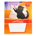 Тетрадь 18 листов в клетку, ErichKrause "Приключения на хвост", обложка мелованный картон, блок офсет 100% белизна, МИКС (комплект 10 шт) - фото 23917219