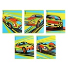 Тетрадь 48 листов в клетку ErichKrause "Neon Car", глянцевая ламинация, обложка мелованный картон, микс - фото 321210806