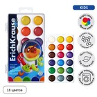 Акварель 18 цветов, ErichKrause Kids Space Animals, медовая, с УФ защитой яркости, пластиковая коробка, европодвес - Фото 1