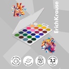 Акварель 24 цвета, ErichKrause Safari, с УФ защитой яркости, в пластиковой коробке, с европодвесом - Фото 2