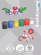 Гуашь 6 цветов × 20 мл, ErichKrause Kids Space Animals, с УФ защитой яркости, в коробке - Фото 3