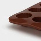 Форма для шоколада Доляна «Шарики», силикон, 20,5×10,2 см, 15 ячеек (d=2,8 см), цвет коричневый - Фото 6