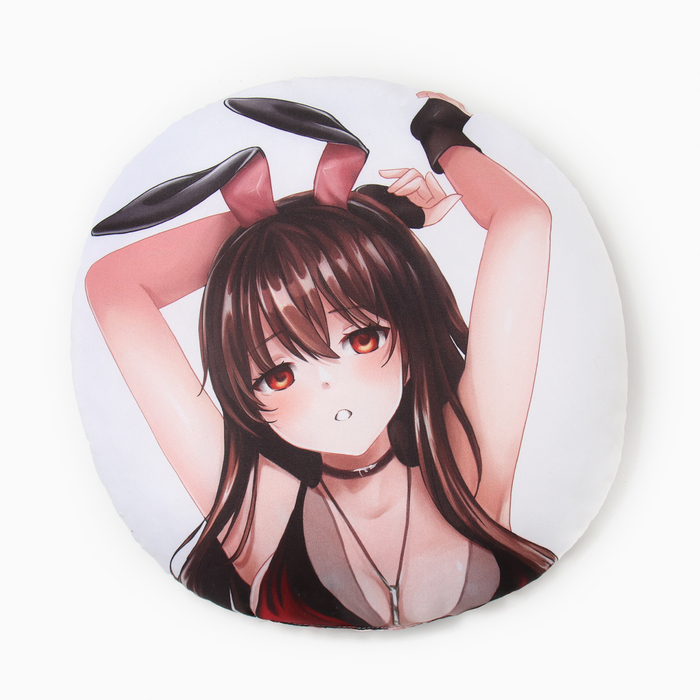 Подушка декоративная круглая «Зайка аниме», микрофибра - Фото 1