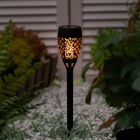 Садовый светильник «Старт» «Маори лайт»на солнечной батарее, 6 × 39 × 6 см, эффект пламени