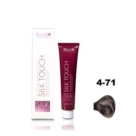 Краситель для волос Ollin Professional Silk Touch, безаммиачный, тон 4/71 шатен коричнево-пепельный