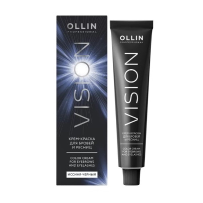 Крем-краска для бровей и ресниц Ollin Professional Vision, иссиня-чёрный, 20 мл - Фото 1
