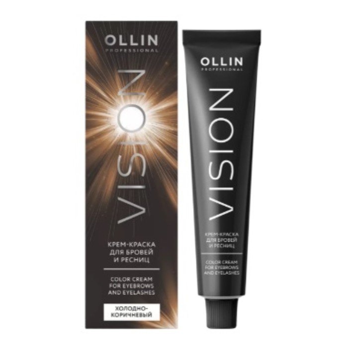 Крем-краска для бровей и ресниц Ollin Professional Vision, холодно-коричневый, 20 мл