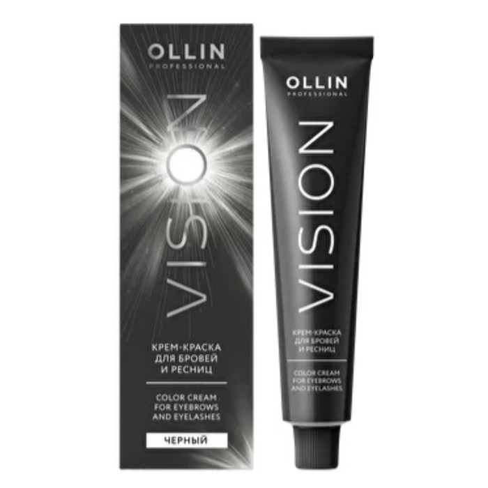Крем-краска для бровей и ресниц Ollin Professional Vision, чёрный, 20 мл - Фото 1