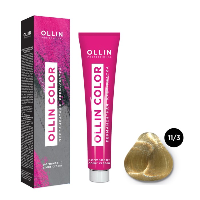 Крем-краска для волос перманентная Ollin Professional Color, тон 11/3 специальный блондин золотистый, 100 мл - Фото 1