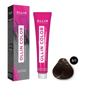 Крем-краска для волос перманентная Ollin Professional Color, тон 5/1 светлый шатен пепельный, 100 мл 10231993