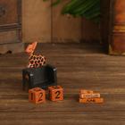 Деревянный календарь с кубиками "Жираф" МИКС 7,5х3,5х10,5 см - Фото 3