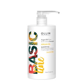 Шампунь для сияния и блеска OLLIN BASIC LINE Argan Oil Shine & Brilliance,