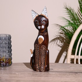 

Сувенир дерево "Котёнок с полосатыми ушками" 30х11,5х5 см