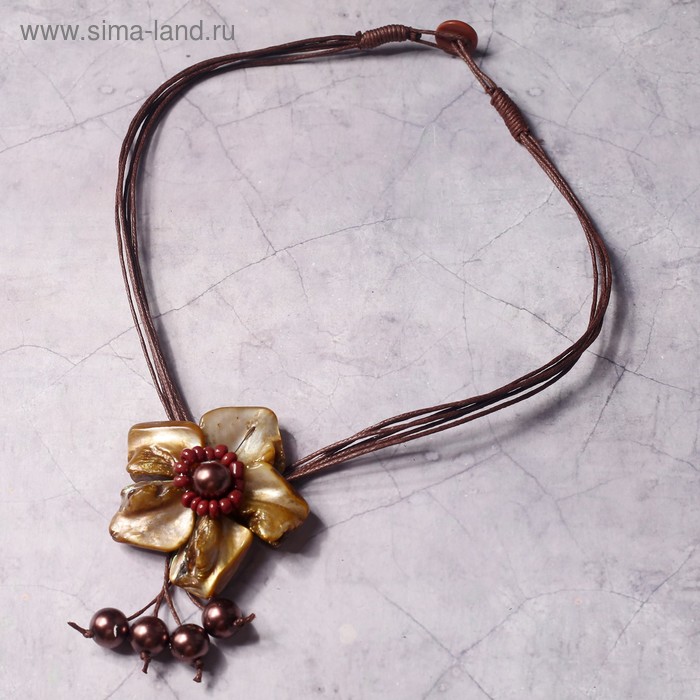 Колье 27х4,5х1,5 см "Золотой цветок" - Фото 1