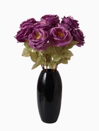 Цветы искусственные "Роза шёлк" d-10 см 45 см, сиреневый - фото 809231477