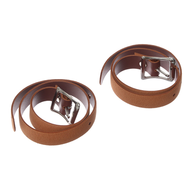 Тренчики из кожи, 500 мм, коричневый, набор 2 шт.