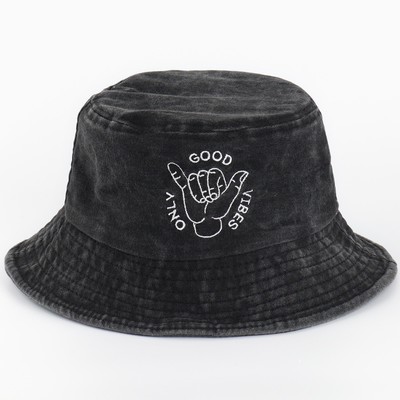 Панама Good vibes, джинса, р-р 56