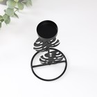 Подсвечник металл на 1 свечу "Два листа монстеры" d=4 см 8х8х13,5 см - фото 25515445