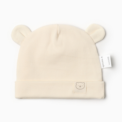 Шапка детская «Крошка Я. Мишка», размер 46-48, молочная