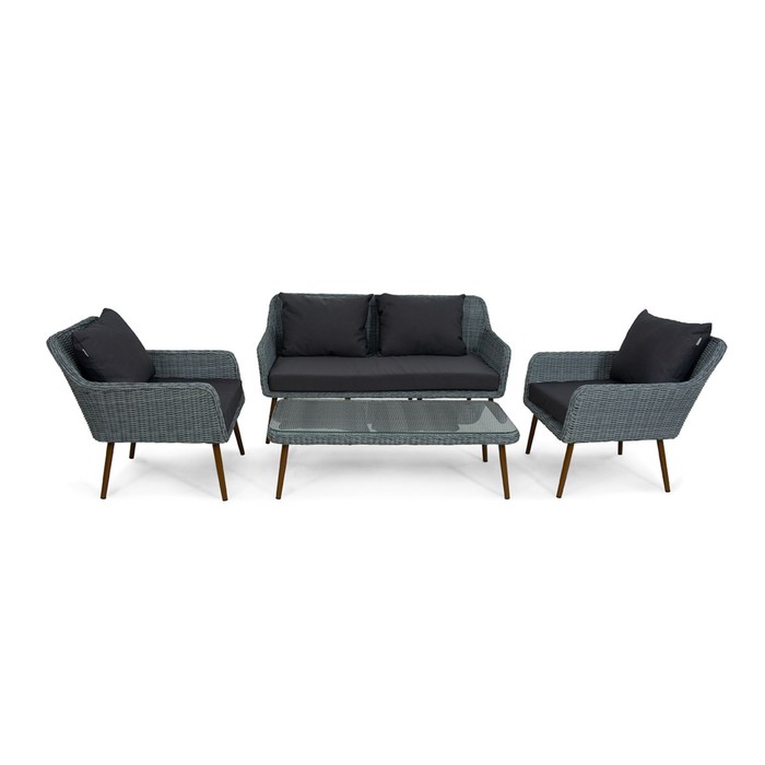Комплект мебели MOKKA Rimini S2: стол кофейный, 2 кресла, софа 2 х-местная - Фото 1