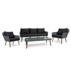 Комплект мебели MOKKA Rimini S3: стол кофейный, 2 кресла, софа 3 х-местная - фото 297725370