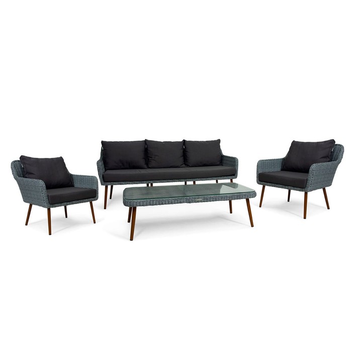 Комплект мебели MOKKA Rimini S3: стол кофейный, 2 кресла, софа 3 х-местная - Фото 1