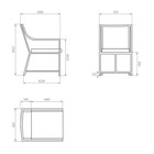 Комплект мебели MOKKA VILLA ROSA 4: стол обеденный квадратный, 4 кресла - Фото 5
