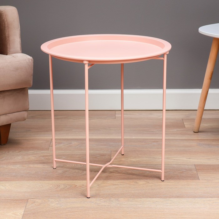Кофейный столик "Грация" YS-8375SC, розовый 46,8х50,5 см