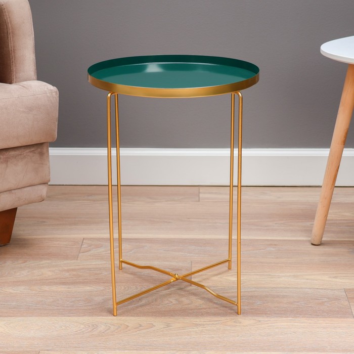 Кофейный столик "Грин" YS-8588, золотой 36х47 см
