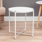 Кофейный столик "Тиволи" YS-8339, белый 41,5х43 см - Фото 2