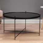 Кофейный столик " Уран" YS-8483-40, черный, стекло 70х40 см - Фото 2