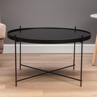 Кофейный столик " Уран" YS-8483-40, черный, стекло 70х40 см - Фото 3