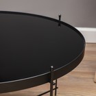 Кофейный столик " Уран" YS-8483-40, черный, стекло 70х40 см - Фото 4