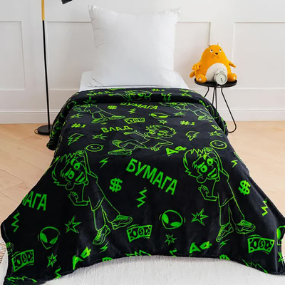 Плед «Павлинка А4. Неон», 150×200 см, аэрософт 190 г/м²