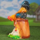 Садовая фигура "Петух на бочке" 18х23х34см МИКС - Фото 3
