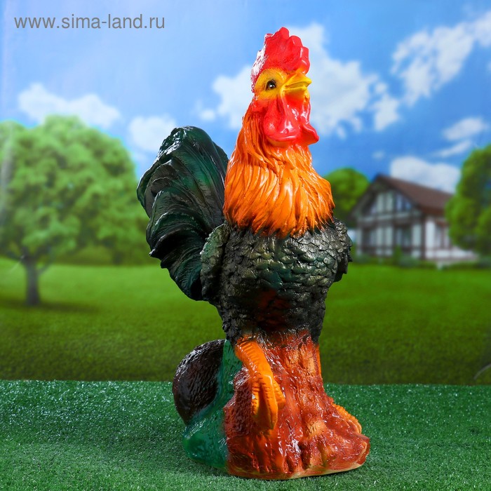 Садовая фигура "Петух" 19х40х50см - Фото 1