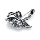 Брошь «Цветок» пион, посеребрение с оксидированием - Фото 2