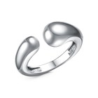 Кольцо «Минимал» объёмное, платинирование, 19 размер - Фото 1