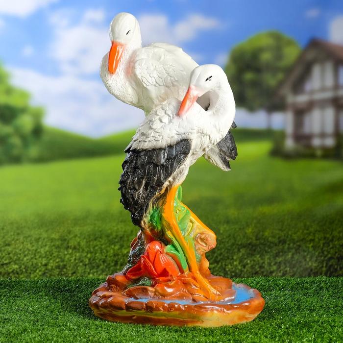 Садовая фигура "Два аиста" 25х25х44см - Фото 1