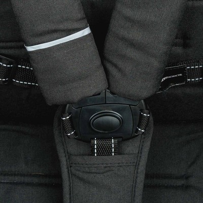 Коляска прогулочная детская MAXIMA (INDIGO), съемный бампер, чёрная